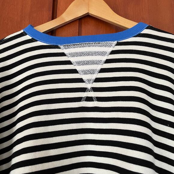 Free People We the Free Sweatshirt Striped Oversized Crewneck Size Medium - Picture 4 of 12